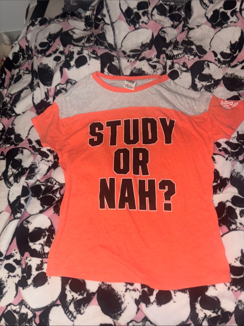 Victoria's Secret Pink 'STUDY OR NAH?' Graphic Tee 2014